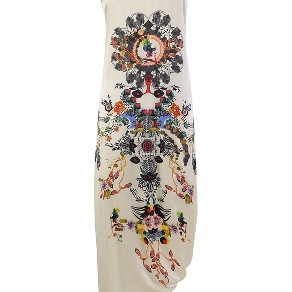 AKOK Anamika Khanna Women's Printed Silk Slipdress - Large - Picture 2 of 10